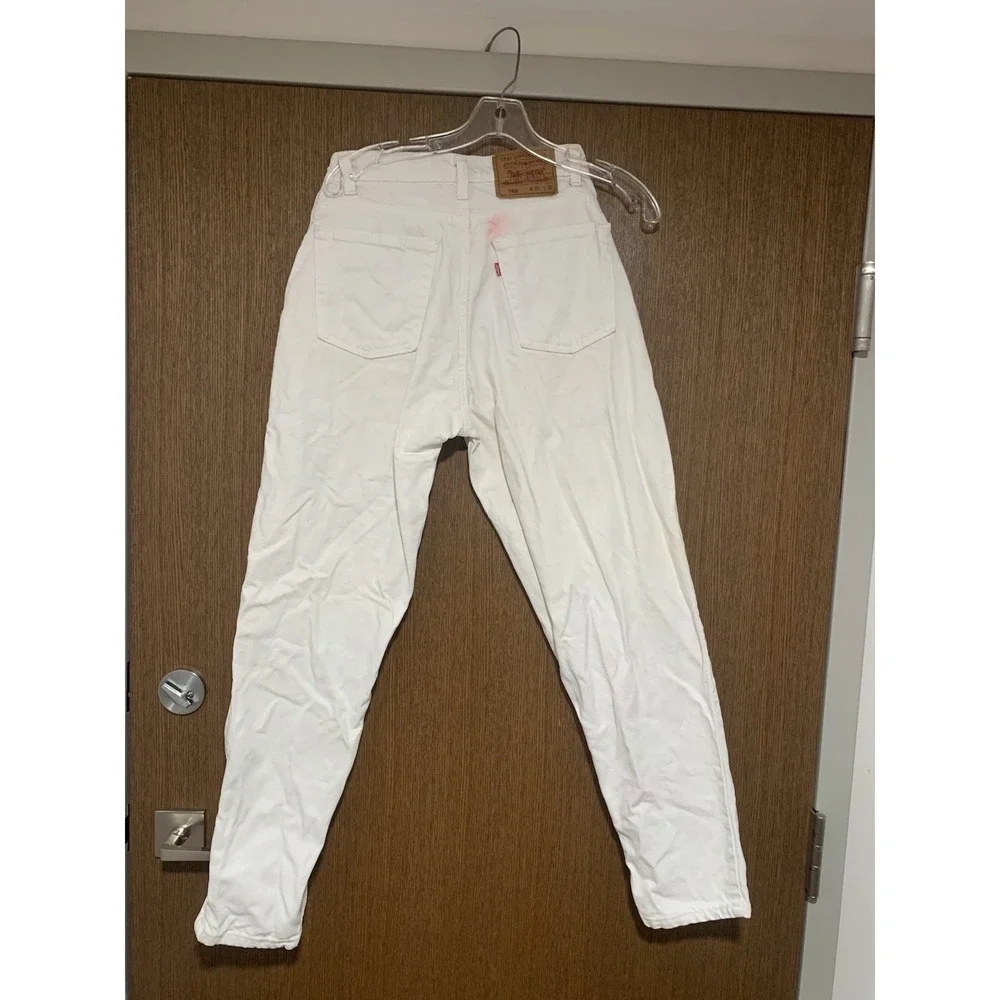 Vintage Levis 560 Jeans Mens 30x30 White USA Loose Tapered 90s Distressed Grunge
